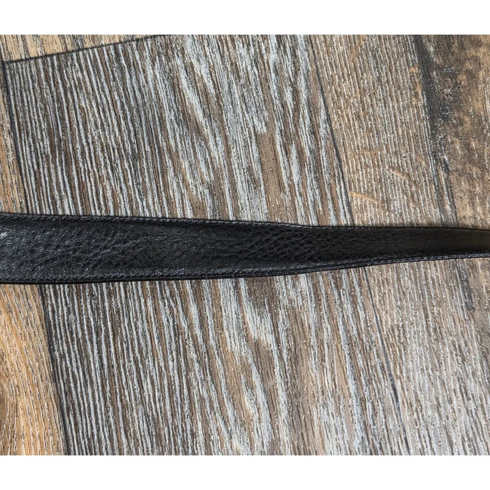 Mens Wearhouse Black Full Grain Italian Leather Belt 36 Made in Italy